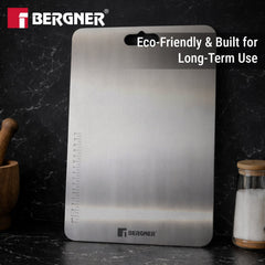 Bergner Stainless Steel Chopping Board | 21x32cm
