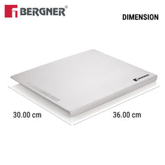 Bergner Stainless Steel Chopping Board with Lip | 36x30cm
