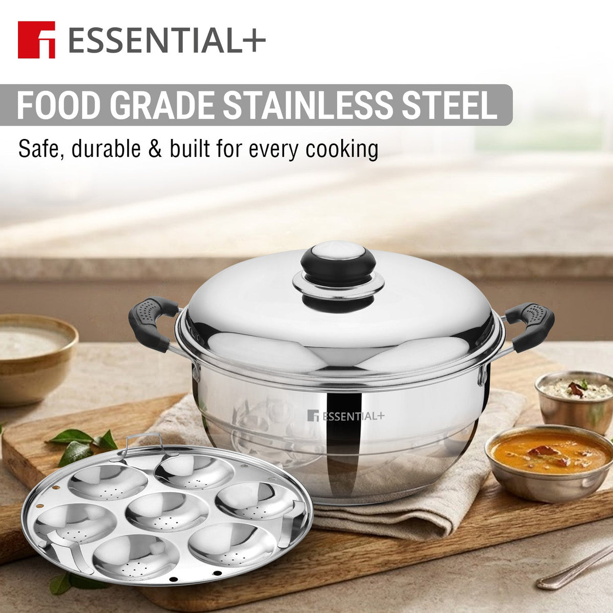 Bergner Essential Plus Stainless Steel 7 Pcs Multikadai 27cm