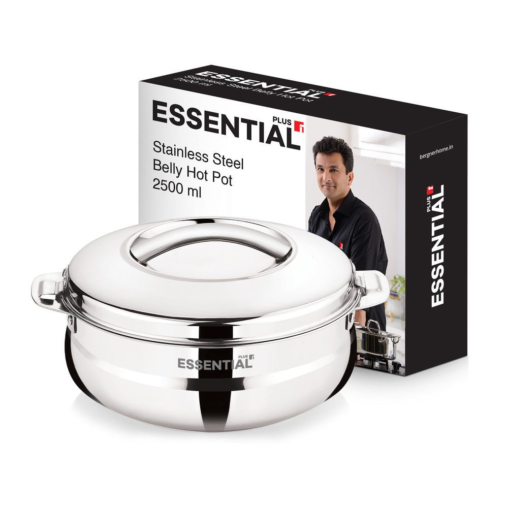 Bergner Essential Plus Stainless Steel Belly Hot Pot (2500ml)