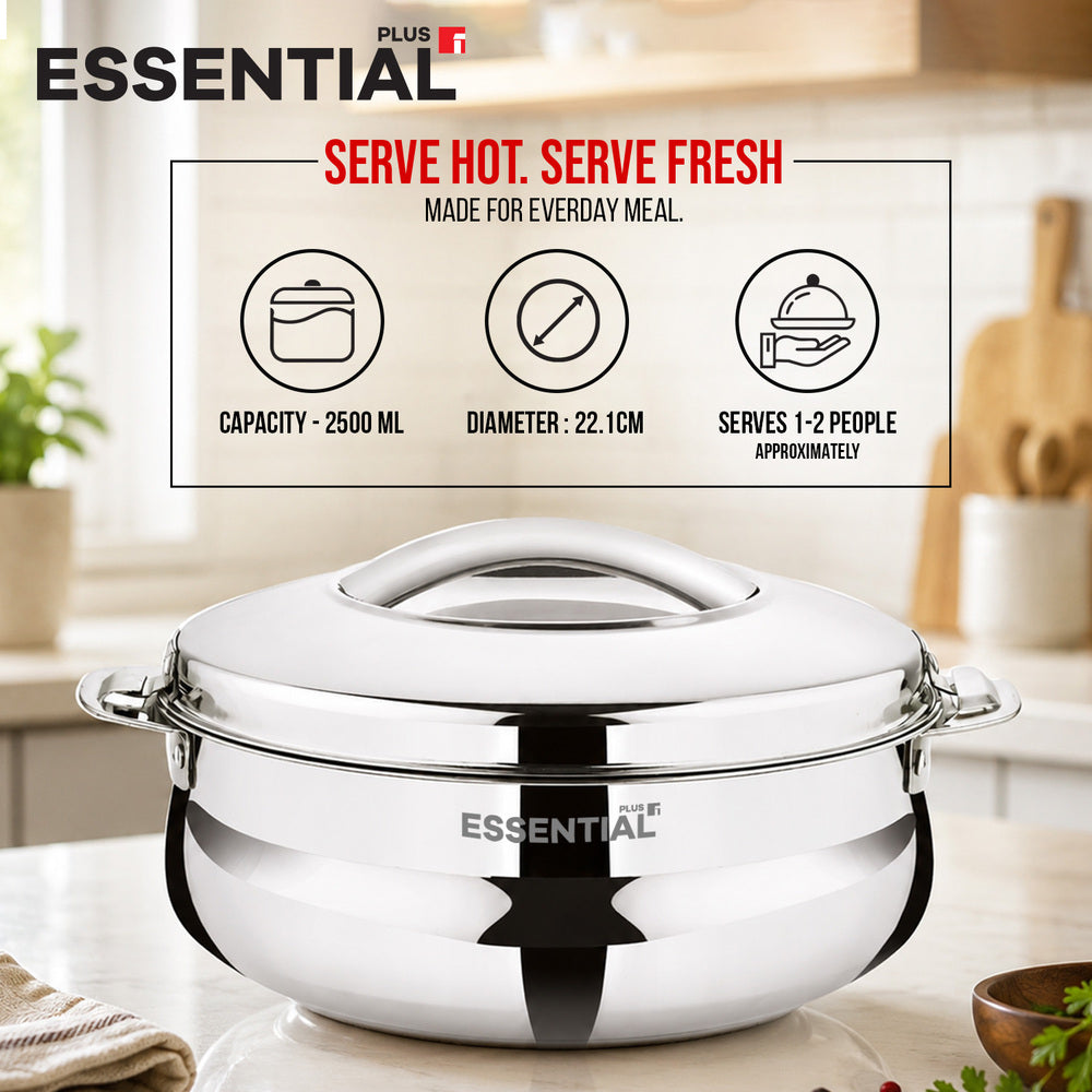Bergner Essential Plus Stainless Steel Belly Hot Pot (2500ml)