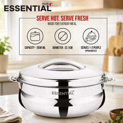 Bergner Essential Plus Stainless Steel Belly Hot Pot (2500ml)
