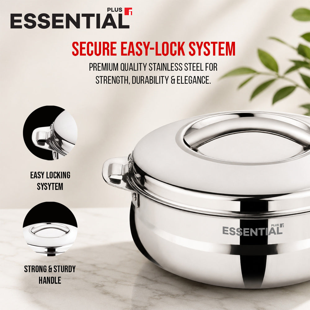 Bergner Essential Plus Stainless Steel Belly Shape Hot Pot/Casserole 4000ml