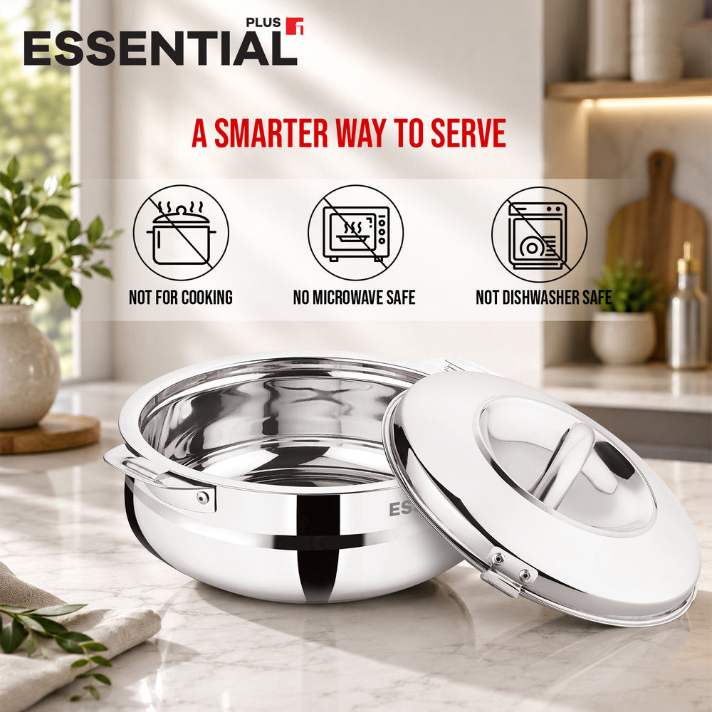 Bergner Essential Plus Stainless Steel Belly Shape Hot Pot/Casserole 4000ml