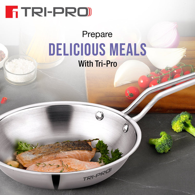 Bergner TriPro Tri-Ply Stainless Steel 3 Pcs Cookware Set - Induction Bottom