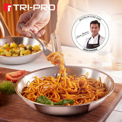 Bergner TriPro Tri-Ply Stainless Steel 24cm (1.5L) Frypan