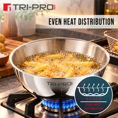 Bergner TriPro Tri-Ply Stainless Steel 2 Pcs Tasra Set - Induction Bottom