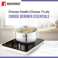 Bergner BE Essentials Tri-Ply Stainless Steel Teapan / Milk Pan