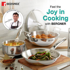 Bergner TriPro 4 pcs Tri-Ply Stainless Steel Cookware Set