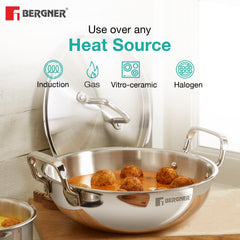 Bergner TriPro 4 pcs Tri-Ply Stainless Steel Cookware Set