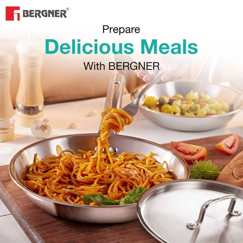 Bergner TriPro 4 pcs Tri-Ply Stainless Steel Cookware Set