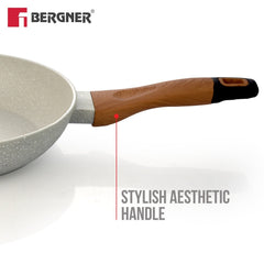 Bergner Ivory Granite Non-Stick 24cm Frypan, Forged Aluminium