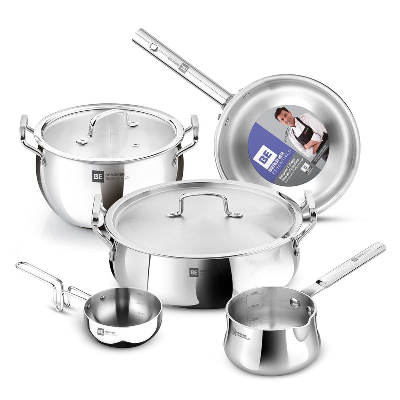 Bergner BE Essentials TriPro Tri-Ply 7 Pcs Cookware Set