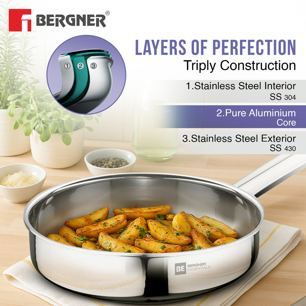 Bergner BE Essentials TriPro Tri-Ply 7 Pcs Cookware Set