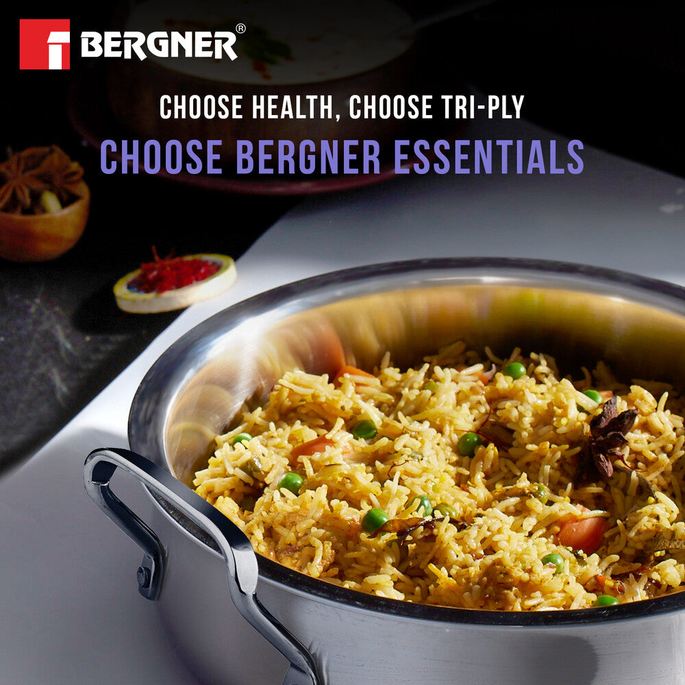 Bergner BE Essentials TriPro Tri-Ply 7 Pcs Cookware Set