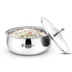 Bergner Vienna Stainless Steel Hot Pot, Double Walled Serving Casserole with PU Insulated Stainless Steel Lid