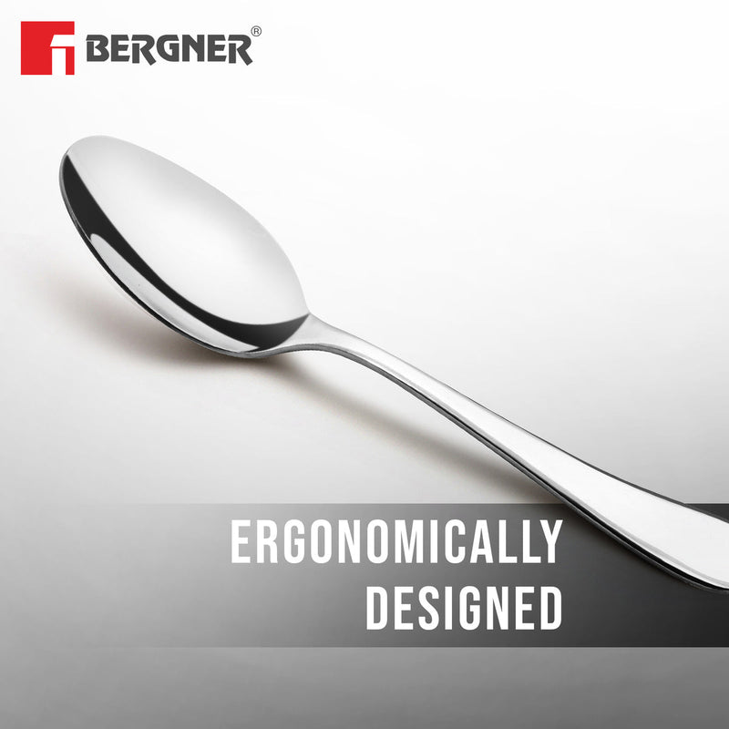 Bergner BE Essentials Baguette Stainless Steel 6 Pcs Tea Spoon Set, 14.5cm Long