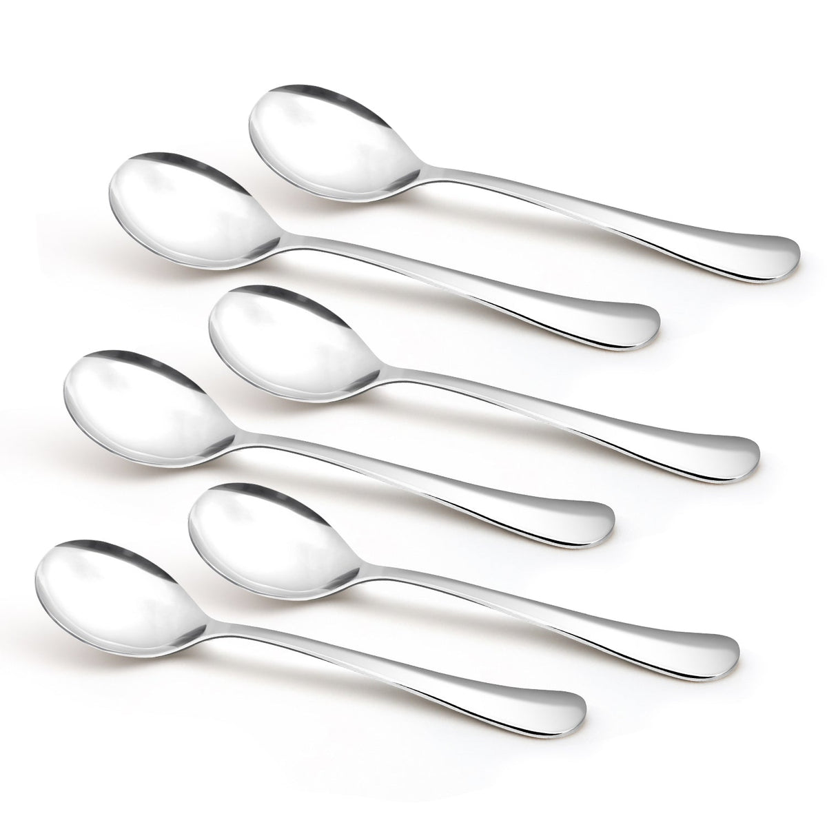 Bergner BE Essentials Baguette Soup Spoon Set of 6 (Silver)
