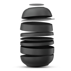 Bergner MasterPRO by Bergner Share Play Stoneware 9 Pcs Dinnerware Set - Matte Black