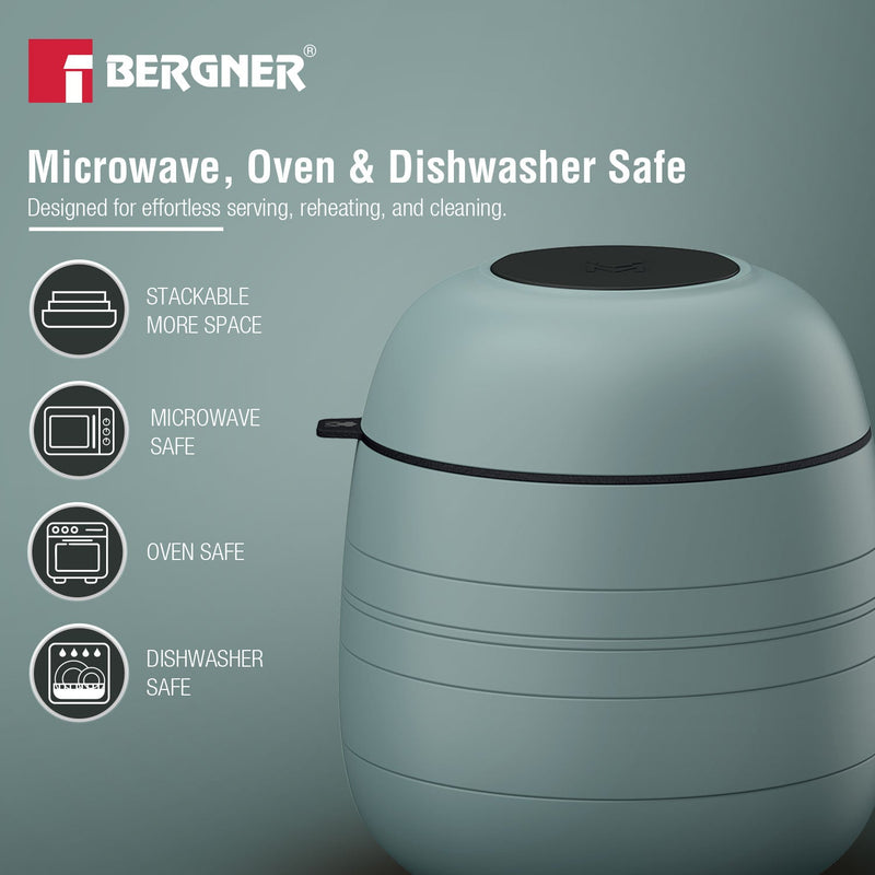 Bergner MasterPRO by Bergner Share Play Stoneware 9 Pcs Dinnerware Set - Dusty Blue
