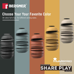 Bergner MasterPRO by Bergner Share Play Stoneware 9 Pcs Dinnerware Set - Dusty Blue