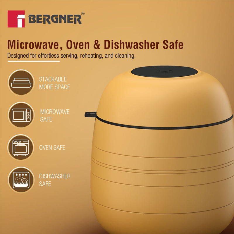 Bergner MasterPRO by Bergner Share Play Stoneware 9 Pcs Dinnerware Set - Mustard Yellow