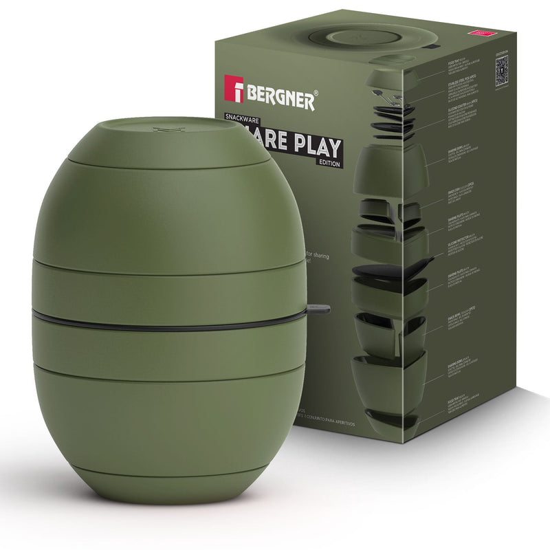 Bergner MasterPRO by Bergner Share Play Stoneware 19 Pcs Snackware Set - Sage Green