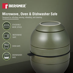 Bergner MasterPRO by Bergner Share Play Stoneware 19 Pcs Snackware Set - Sage Green