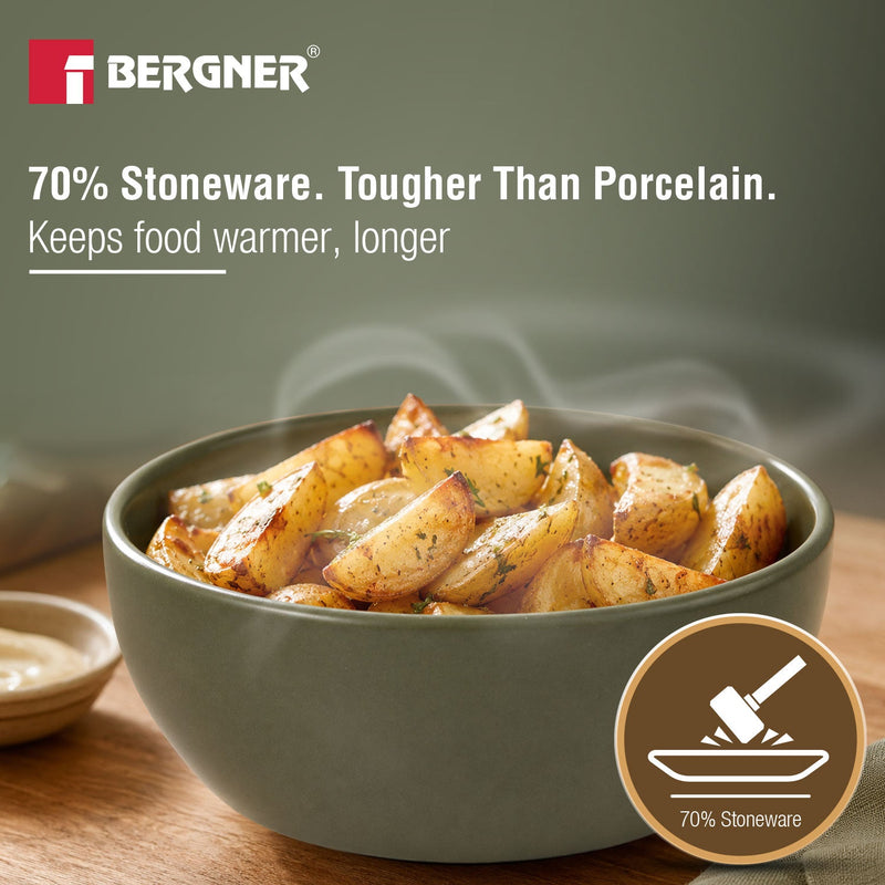 Bergner MasterPRO by Bergner Share Play Stoneware 19 Pcs Snackware Set - Sage Green