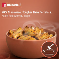 Bergner MasterPRO by Bergner Share Play Stoneware 19 Pcs Snackware Set - Clay Orange
