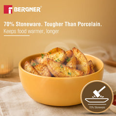 Bergner MasterPRO by Bergner Share Play Stoneware 19 Pcs Snackware Set - Mustard Yellow