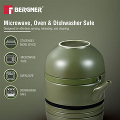 Bergner MasterPRO by Bergner Share Play Stoneware 8 Pcs Teaware Set - Sage Green
