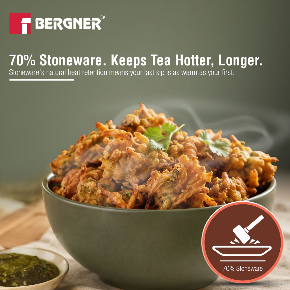 Bergner MasterPRO by Bergner Share Play Stoneware 8 Pcs Teaware Set - Sage Green