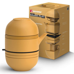Bergner MasterPRO by Bergner Share Play Stoneware 8 Pcs Teaware Set - Mustard Yellow