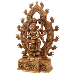 Brass Kamakhya Devi Idol, Kamakhya Maa Murti, Kamakhya Shakti Peeth Mata Statue, Nilachal Kamakhya Amba Kali Pratima for Puja, Home Decor & Gifts, Gold, 13 Inch, 1 Piece