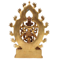 Brass Kamakhya Devi Idol, Kamakhya Maa Murti, Kamakhya Shakti Peeth Mata Statue, Nilachal Kamakhya Amba Kali Pratima for Puja, Home Decor & Gifts, Gold, 13 Inch, 1 Piece