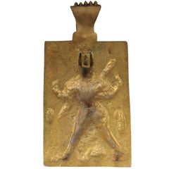 Brass Veerabhadreshwara Idol | Veerabhadra Murti | Veerabhadra Swamy Statue | Pooja Deity Sculpture | Handcrafted Temple Brass Vigraha, Gold, 11 Inch, 1 Piece