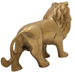 Brass Handcrafted Lion Idol | Handcrafted Simha Sher Narasimha Sculpture for Home, Temple & Office Decor | Peetal, Pittal, Ashtadhatu Figurine, Gold, 4.5 Inch, 1 Piece