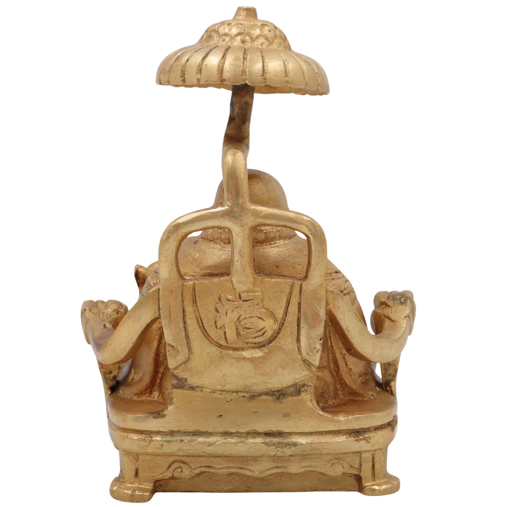 Brass Lord Kubera Idol | Kuber Murti | Kuvera Statue | Dhanapati Vigraha | Vaishravan Sculpture for Wealth, Prosperity, Pooja & Home Decor,Gold, 6 Inch, 1 Piece