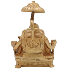 Brass Lord Kubera Idol | Kuber Murti | Kuvera Statue | Dhanapati Vigraha | Vaishravan Sculpture for Wealth, Prosperity, Pooja & Home Decor,Gold, 6 Inch, 1 Piece