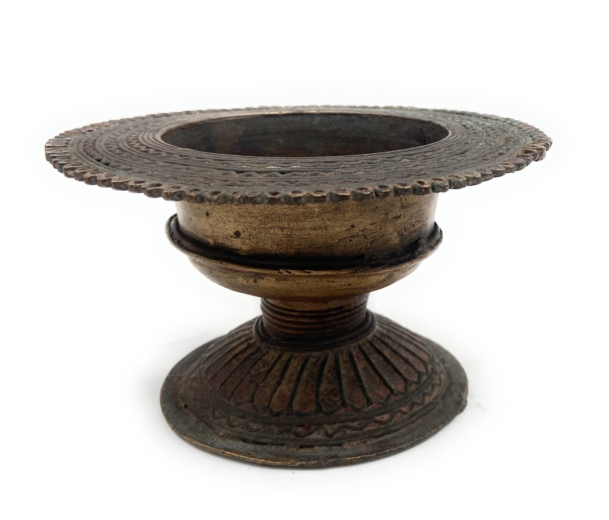 Brass Katora, Pittal Bowl, Traditional Katori, Antique Brass Utensil, Decorative Brass Bowl,Brown, 3 Inch, 1 Piece