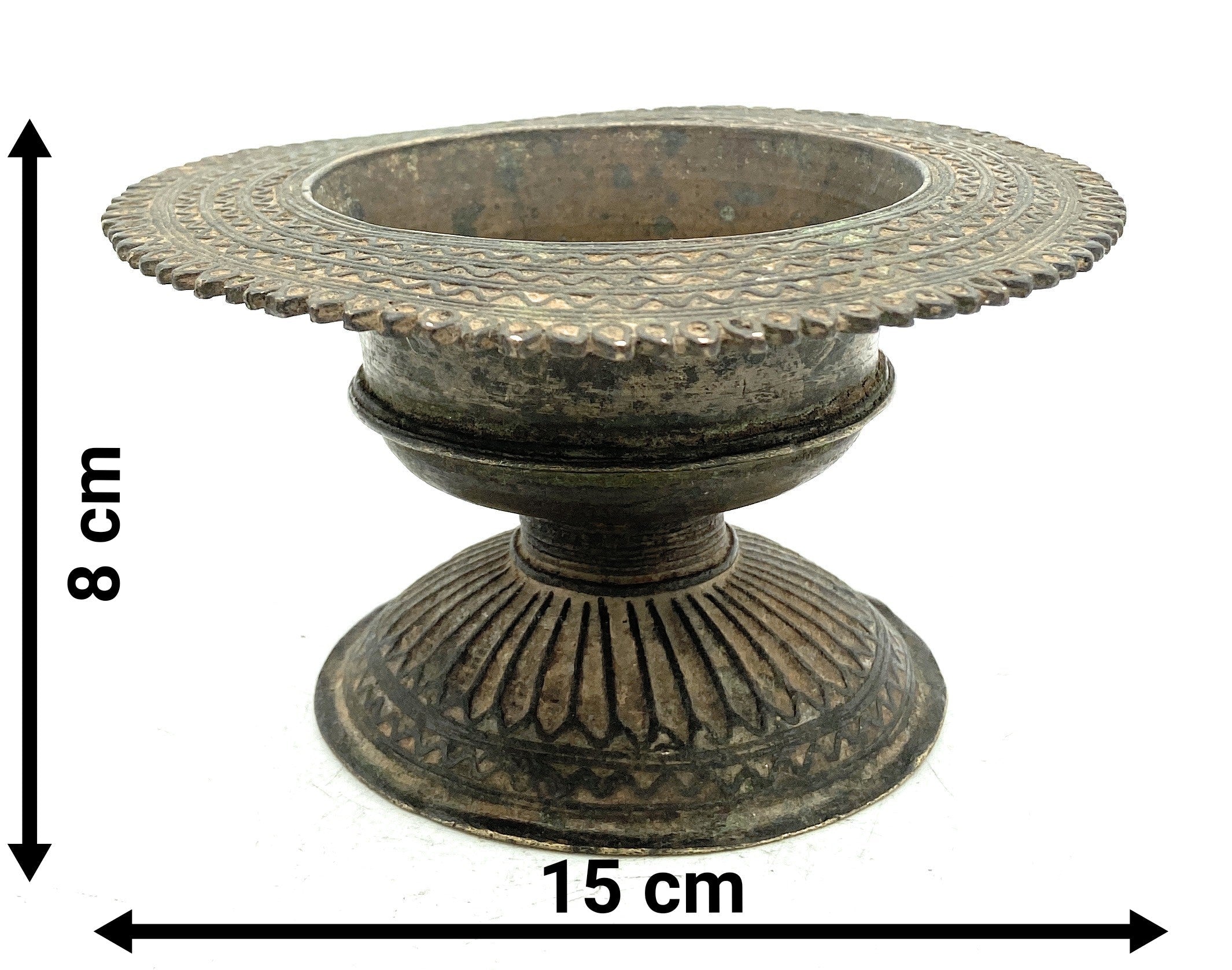 Brass Katora, Pittal Bowl, Traditional Katori, Antique Brass Utensil, Decorative Brass Bowl,Brown, 3 Inch, 1 Piece