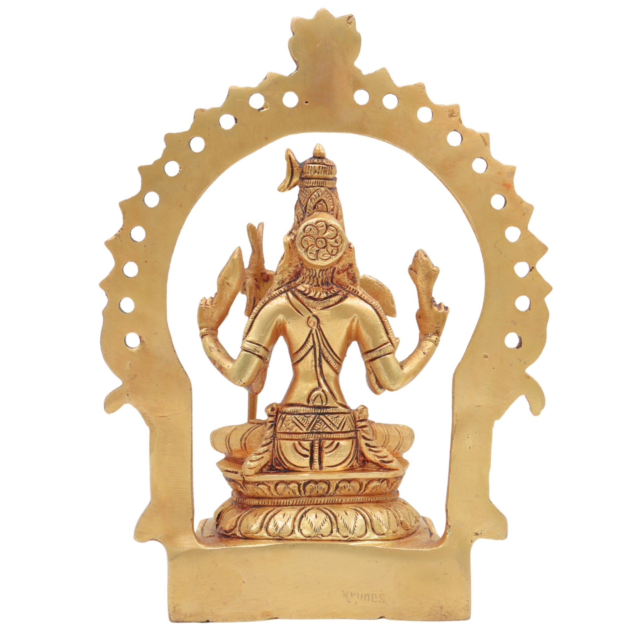 Brass Kamakshi Devi Idol – Shakti Murti for Pooja, Temple & Home Decor, Gold, 7.5 Inch, 1 Piece