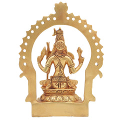 Brass Kamakshi Devi Idol – Shakti Murti for Pooja, Temple & Home Decor, Gold, 7.5 Inch, 1 Piece