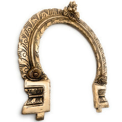Bhunes Brass Traditional Prabhavali Arch Frame – Wall Hanging Prabhawali for Deity, Mandir & Home Temple Decor | Prabhaval with Kirtimukha Backplate for God Idol, Gold, 11 Inch, 1 Piece