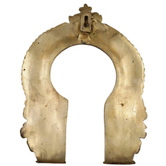 Bhunes Brass Hand-Carved Prabhavali Frame with Kirtimukha – Wall Hanging Arch for Pooja Room, Temple Decor, Prabhawal for Deity Idol Backdrop, Gold, 10 Inch, 1 Piece