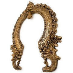 Bhunes Brass Handmade Prabhavali Arch Frame for Home Temple Decor – Wall Hanging Prabhawal Prabhawali Prabhaval for Deity | Traditional Kirtimukha Backdrop, Gold, 14.5 Inch, 1 Piece