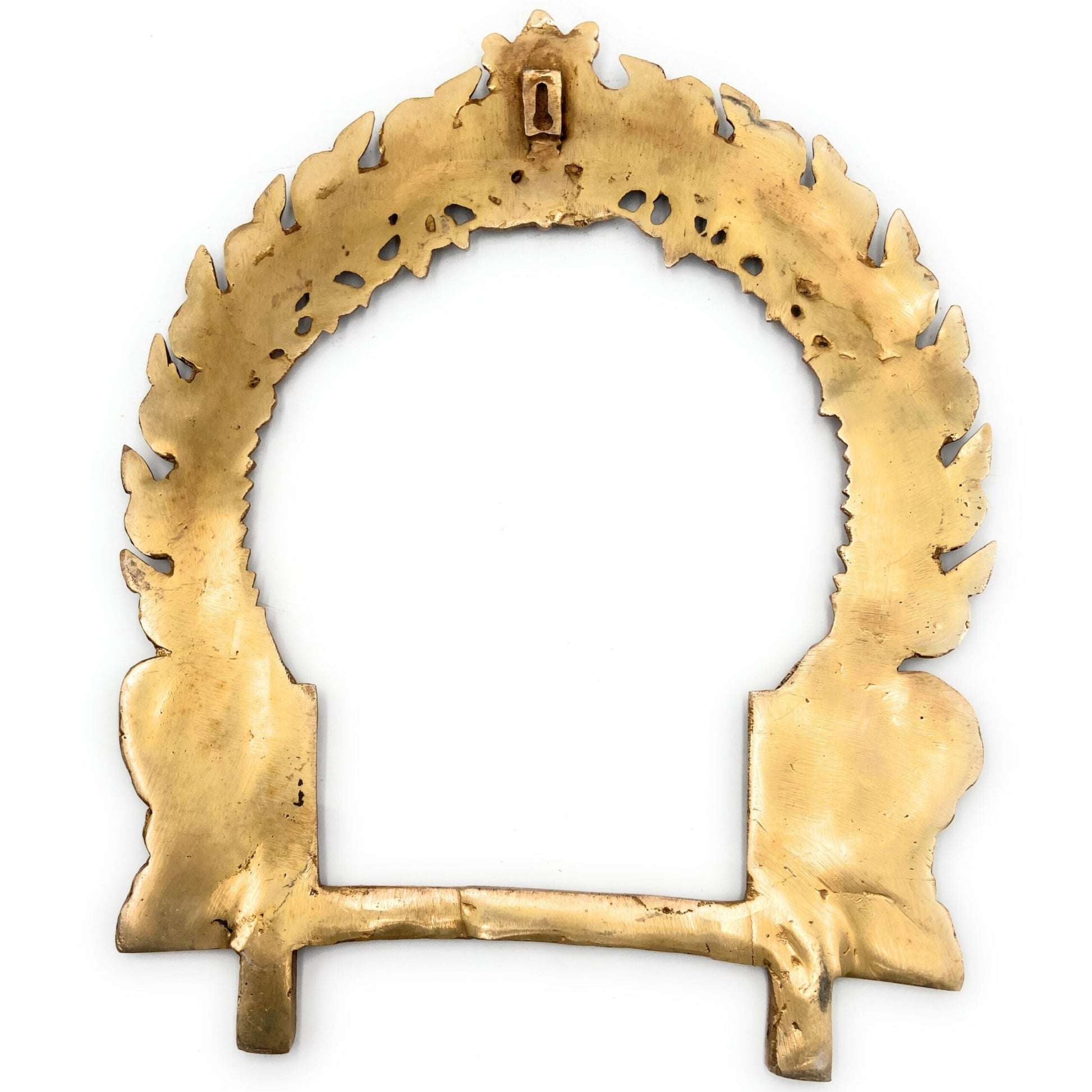Bhunes Hand-Carved Brass Prabhavali Arch Frame for Ganesha – Large Wall Hanging Prabhawali | Decorative Temple Backdrop for Pooja, Mandir & Home Decor, Gold, 17 Inch, 1 Piece