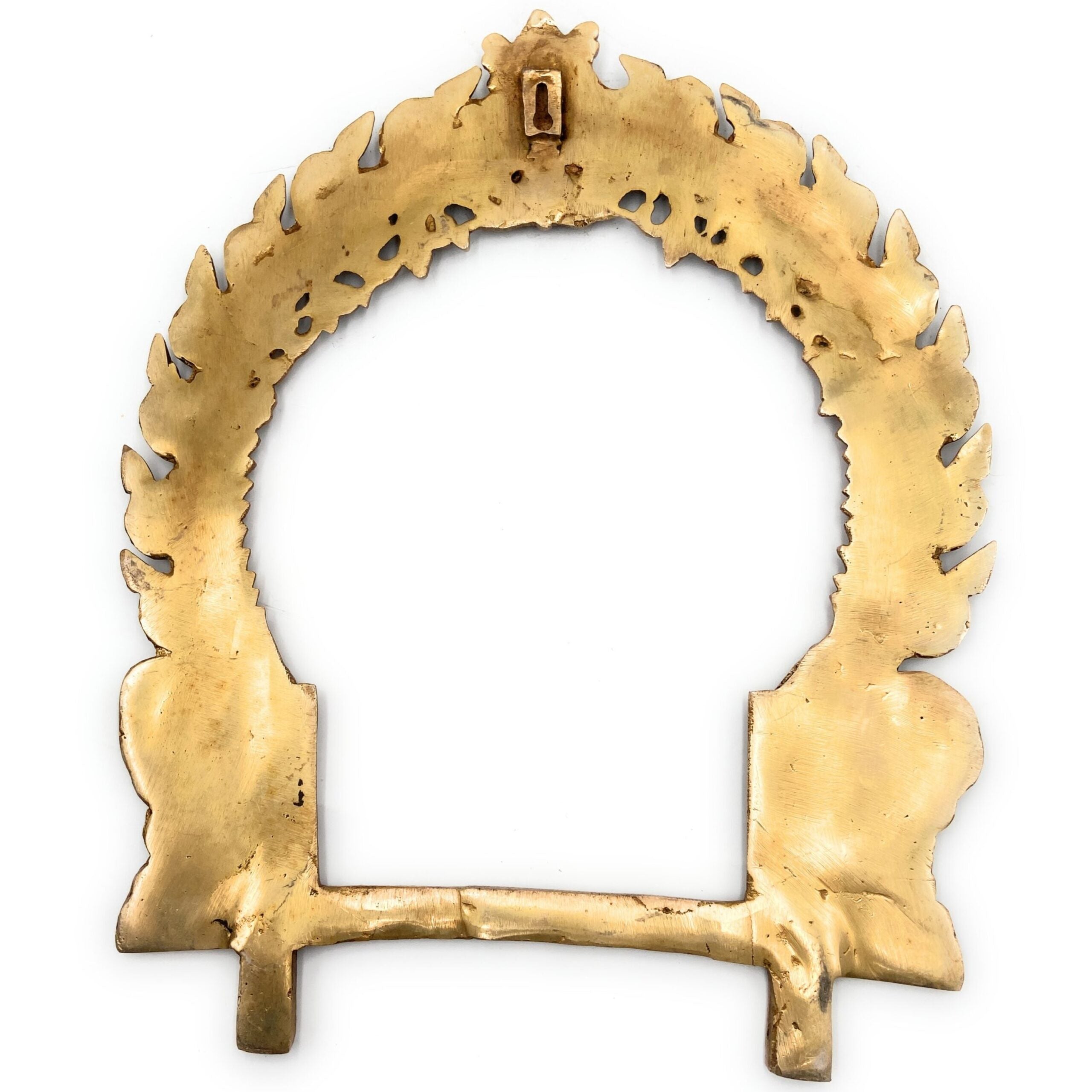 Bhunes Hand-Carved Brass Prabhavali Arch Frame for Ganesha – Large Wall Hanging Prabhawali | Decorative Temple Backdrop for Pooja, Mandir & Home Decor, Gold, 17 Inch, 1 Piece