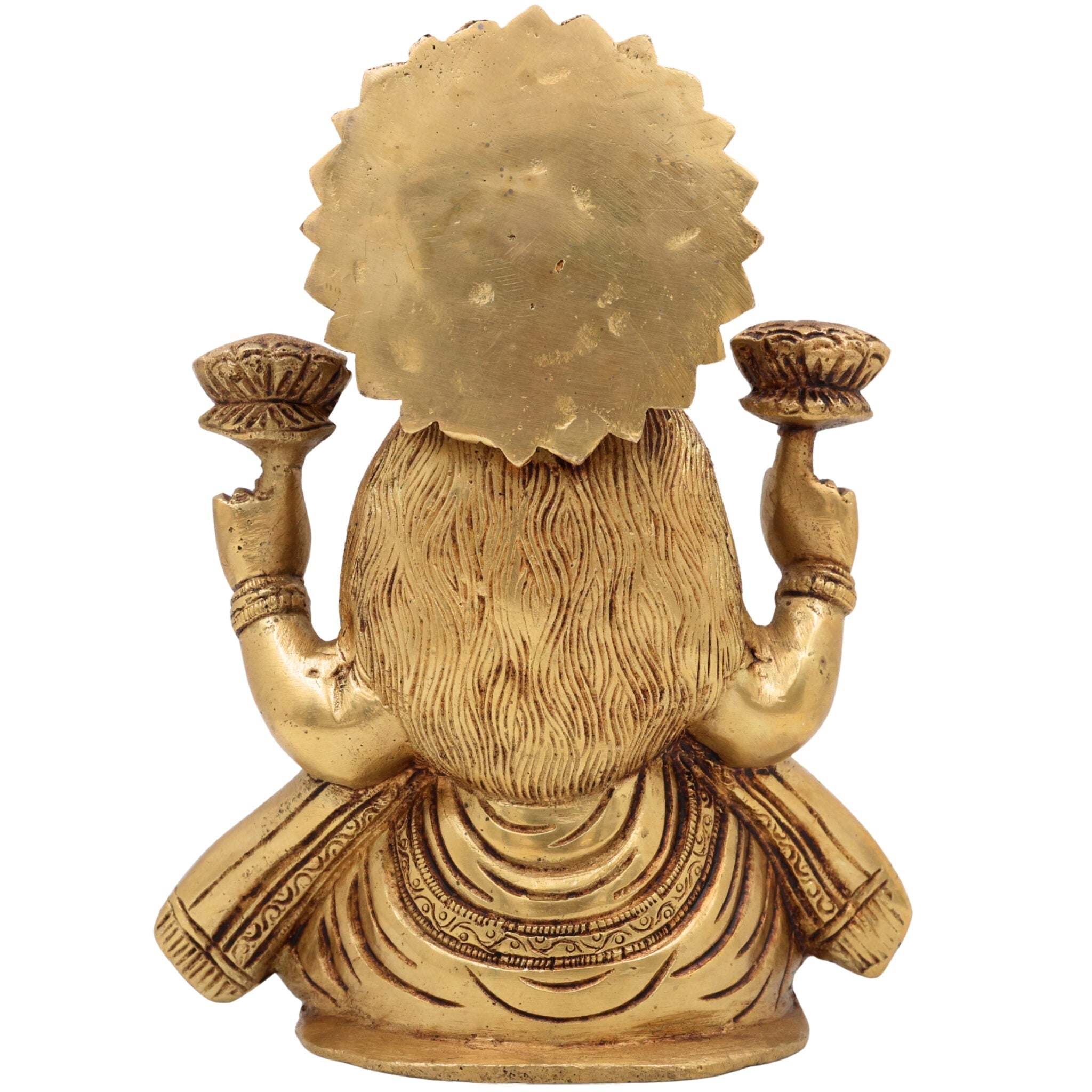 Handcrafted Brass Lakshmi Idol – Mahalakshmi | Shri Devi | Pital Laxmi Murti for Pooja, Home Temple & Gifts,Gold, 7.5 Inch, 1 Piece